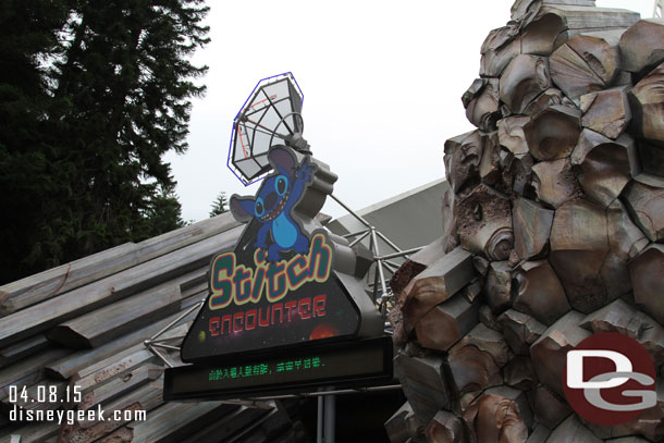 Stitch Encounter is also in the Space Mountain building.  It is presented in three languages throughout the day.  It is just like Turtle Talk.. where you get to interact/talk to the character.