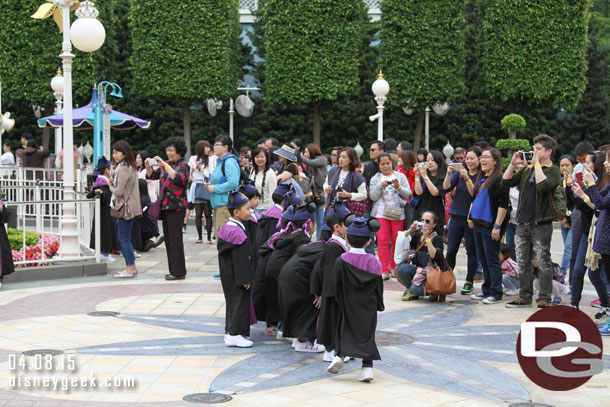 Today was graduation day for elementary school kids.  They were using the Golden Mickey theater for the ceremony and kids were out front for pictures.