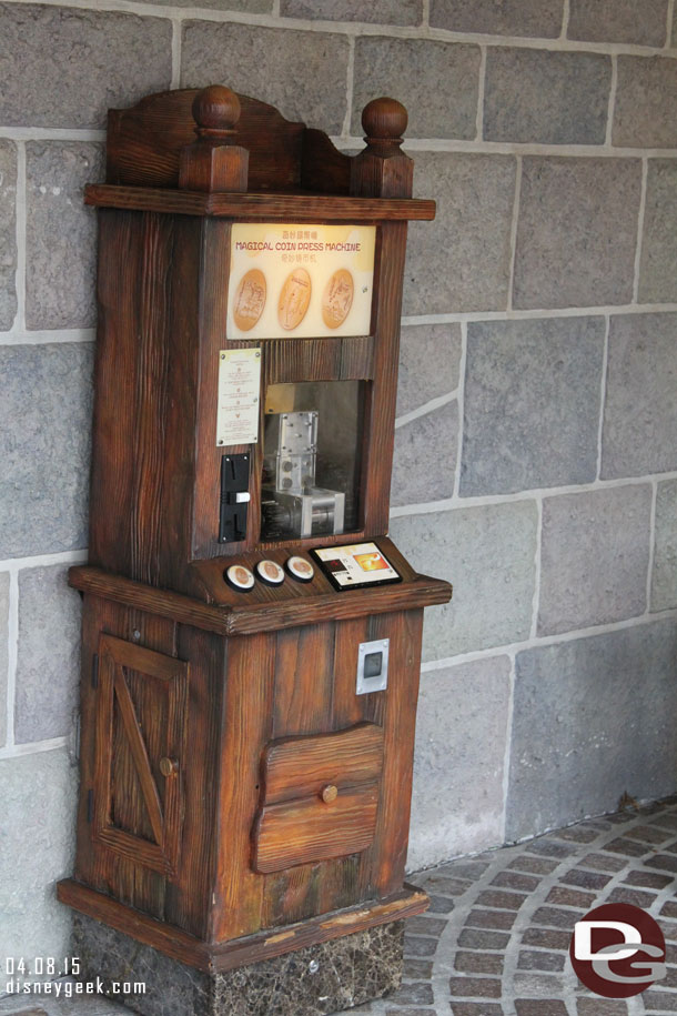 There were pressed coin stands throughout the park just as you find in the US.