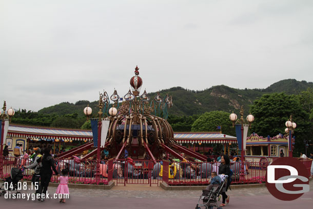 Dumbo is in the back of Fantasyland.