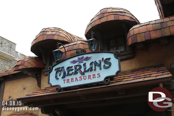 Merlins gift shop is by the exit.