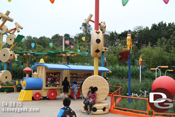 A merchandise cart in Toy Story Land.