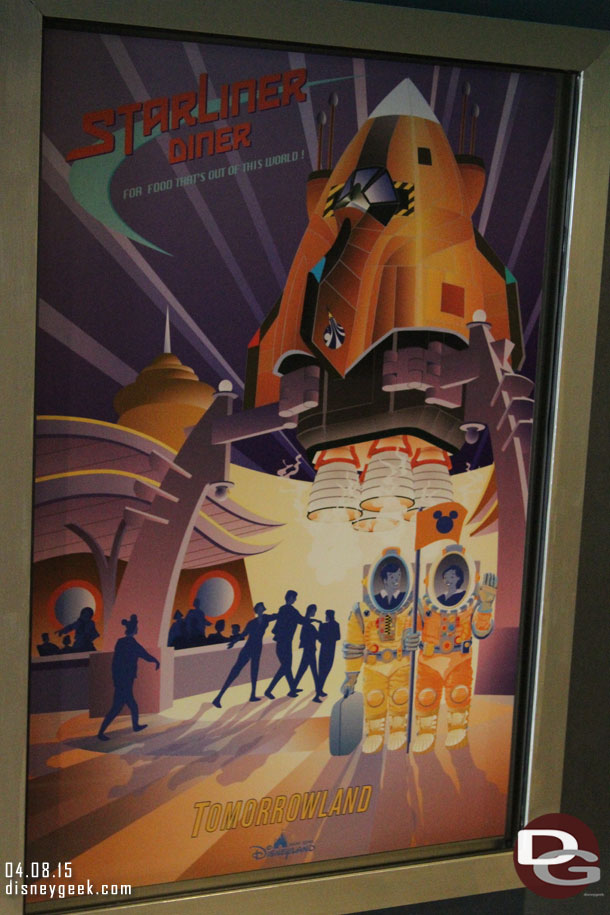 First stop the rest rooms in the Starliner Diner they have attraction posters in the hallway.