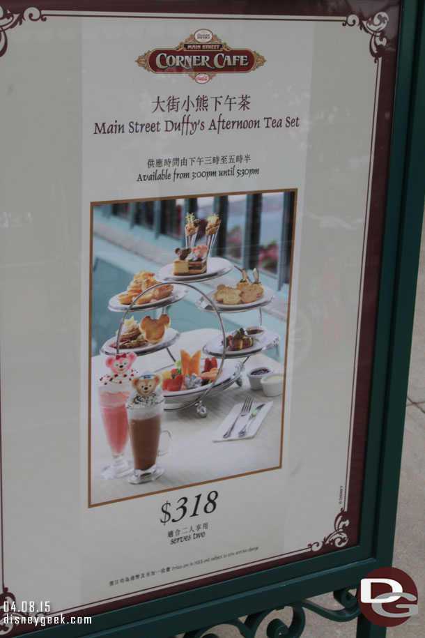 A special Duffy Afternoon Tea set at the Corner Cafe