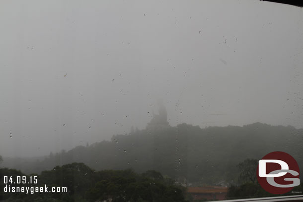 The Big Buddha as we were arriving was partially covered in fog.