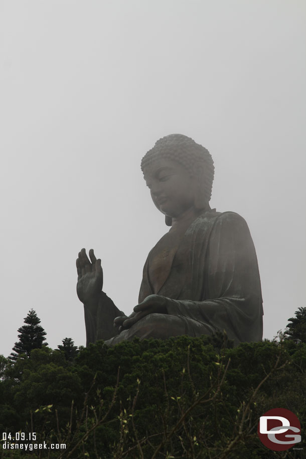 Looking up at the Buddha