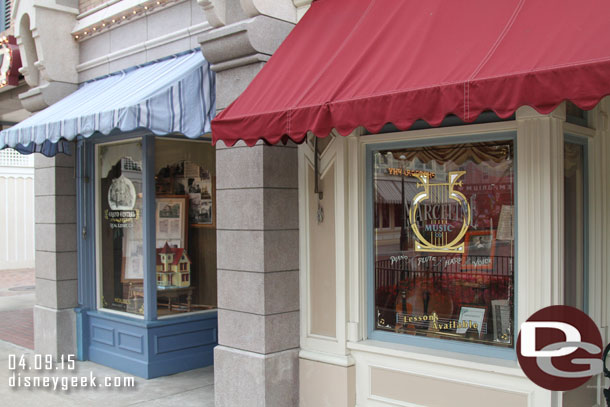 Back outside some windows on Main Street USA