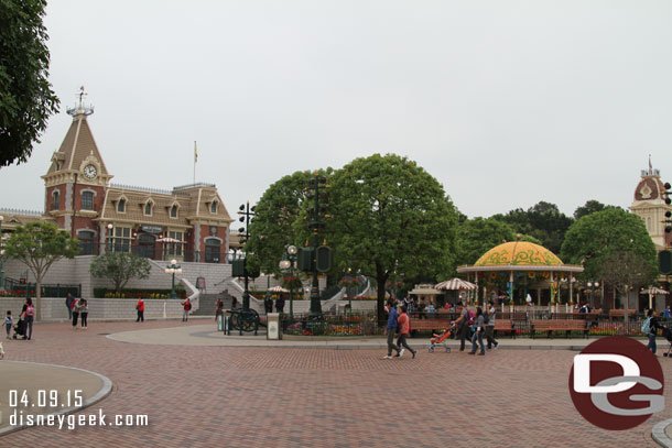 A wider shot looking back at Town Square.