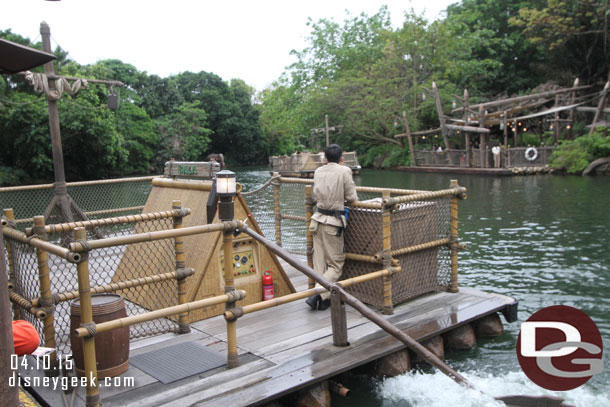 You take a raft like you do to Tom Sawyer Island at other parks.