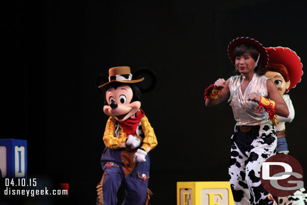 Mickey and Minnie join the performance