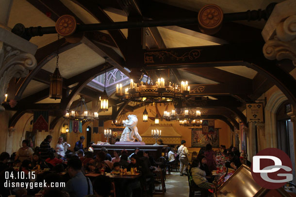 Belle and Beast dancing in another dining room.