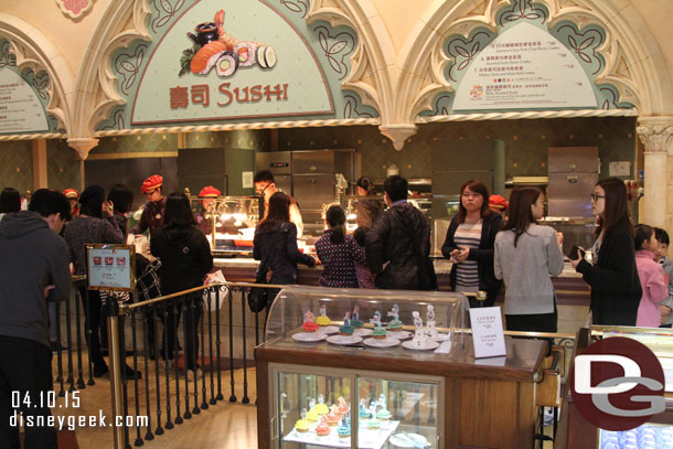 There is also a Sushi counter which was popular.