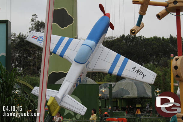 The first attraction you come to on the left is the Toy Soldier Parachute Drop.