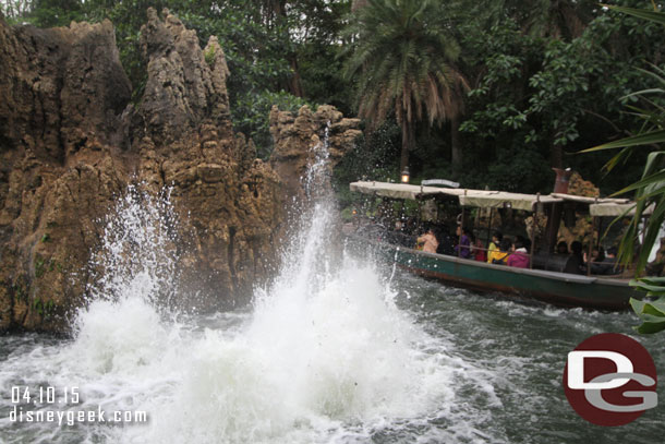 You can get an up close look at the water geyser and the boats passing by.