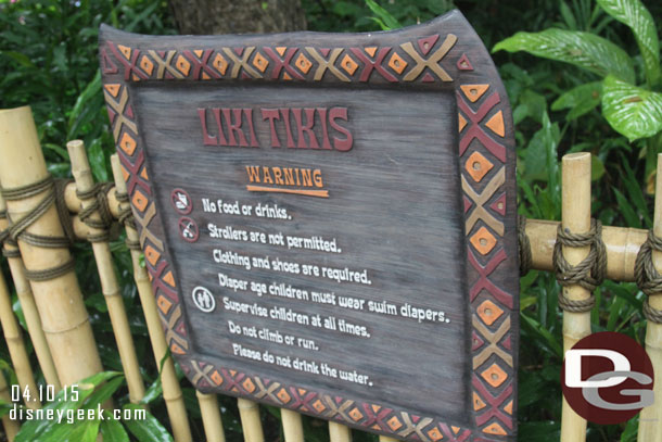 The rules for visiting the Tikis