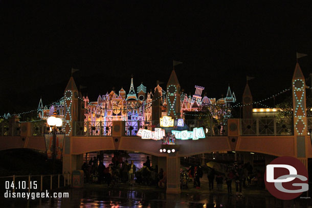 I headed out to Small World for some cover..