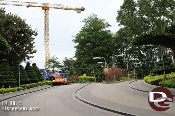 The crane is for the Iron Man attraction construction.