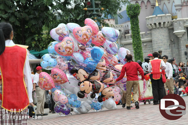 It was a little windy this afternoon and the vendors were having a challenge.