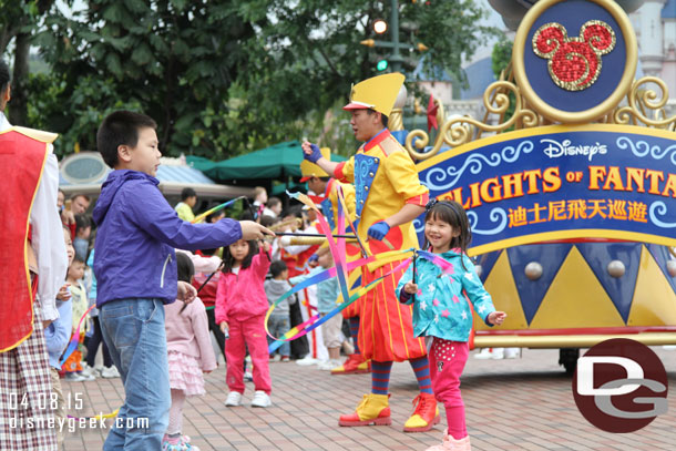 Kids are also able to join in during the stop.