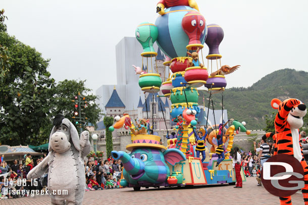 Behind Winnie were more characters and a second float.