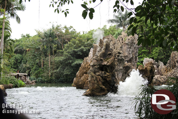 The finale scene is very different than the other parks and features a battle between water and fire.