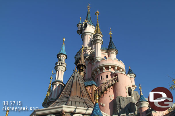 Looking up at Sleeping Beauty Castle as I walked further into Fantasyland.