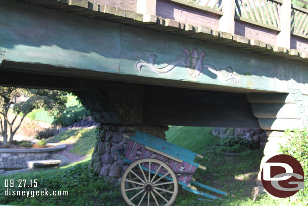 You pass under the Disneyland Railroad track.