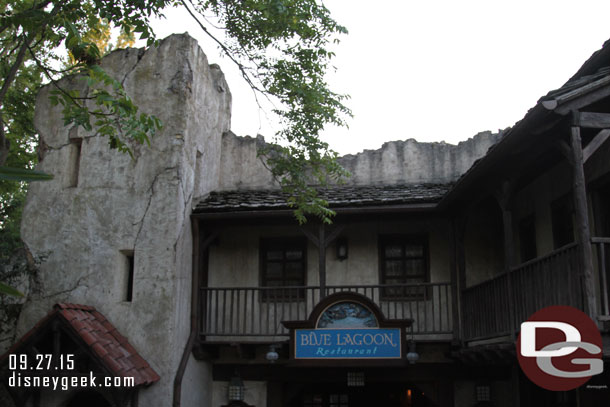 The Blue Lagoon is the restaurant inside pirates.