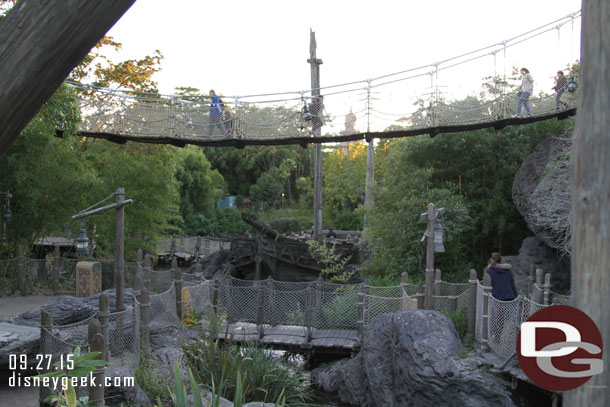 Adventure Isle is part Tom Sawyer Island.. no raft needed to reach it though.