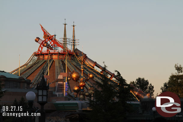 Space Mountain in the distance.