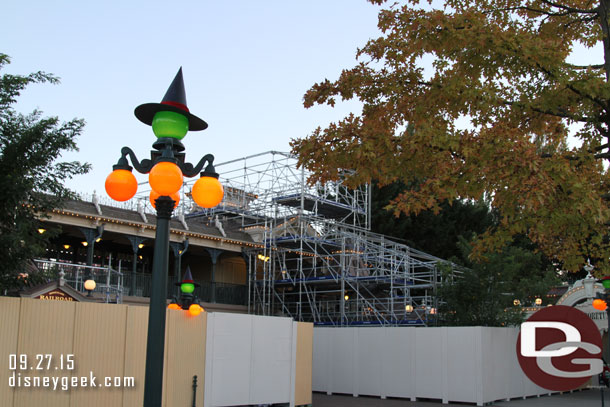 That scaffolding is for the Disneyland Railroad Main Street Station work.