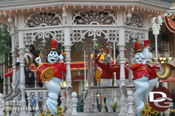 The Bandstand in Town Square features a ghost band.