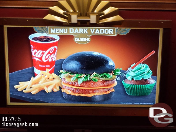 As are Dark Vador (wonder why it is not Darth Vador.. it is Darth on other merchandise) burgers