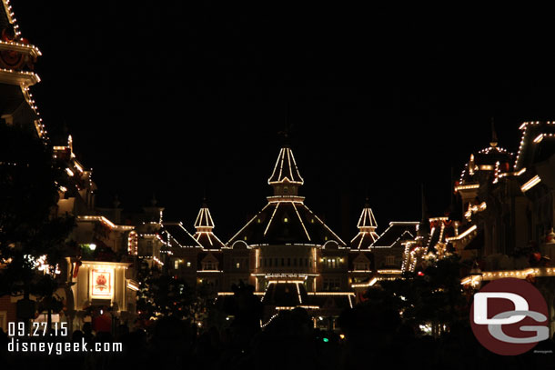 Main Street USA and the Disneyland Hotel in the distance