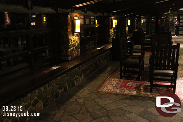 Seating in the reception area