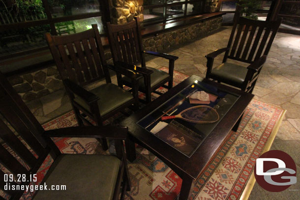 A closer look at the seating area.