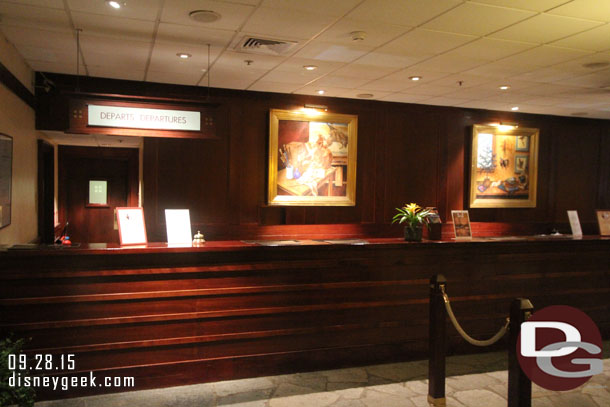 The front desk.