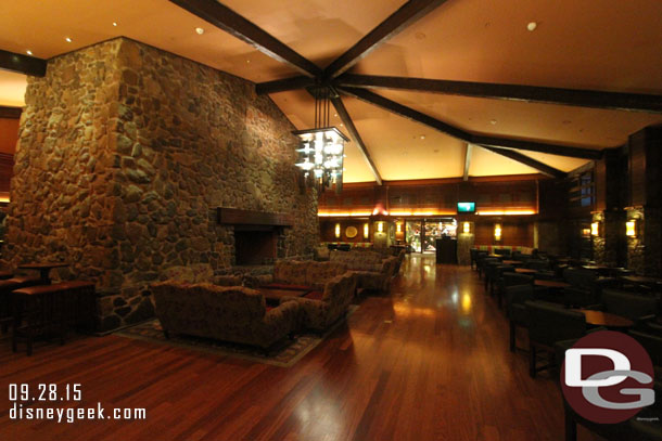 Walking through the Redwood Bar & Lounge