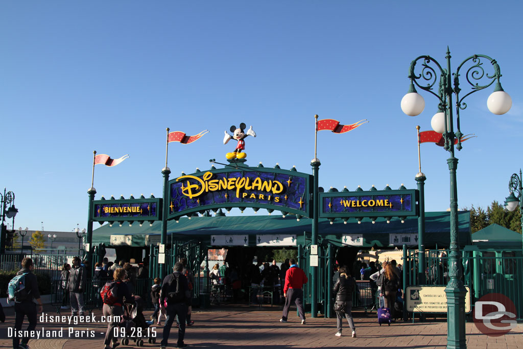 Disneyland Paris entrance gate