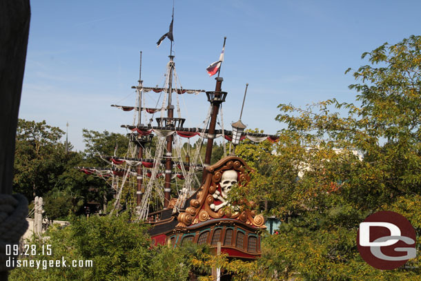 The Pirate ship on the other side of the island.