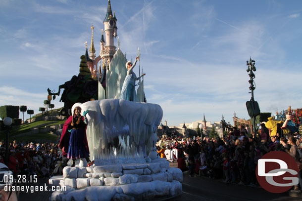 The Frozen group was next. Olaf was in the front on the right in the shadow. Elsa on the top and Anna on the left.