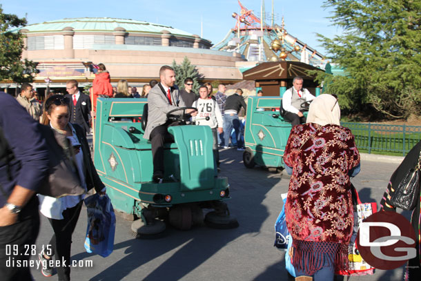 After they passed a cast members cleaning up the mess.  Well trying to but guests kept walking in front of them.