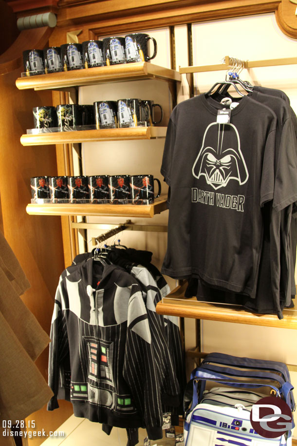 Star Wars merchandise was in several stores.