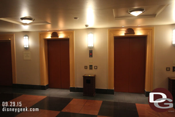 Elevators up to the guest rooms.