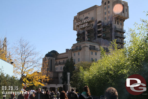 Passing by the Tower of Terror.  Still odd to see the Disney California Adventure version of it.