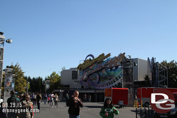 Rock n Roller Coaster sits in the back corner of the park.