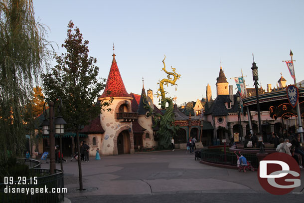 Fantasyland was fairly quiet this evening.