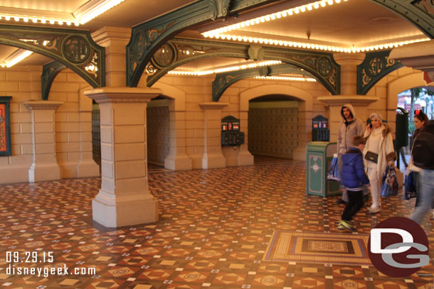 Passing under the Main Street Train Station