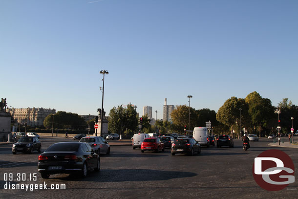 Had to cross Avenue de New York to reach the tower.