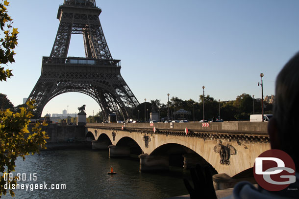 Looking across the Seine.